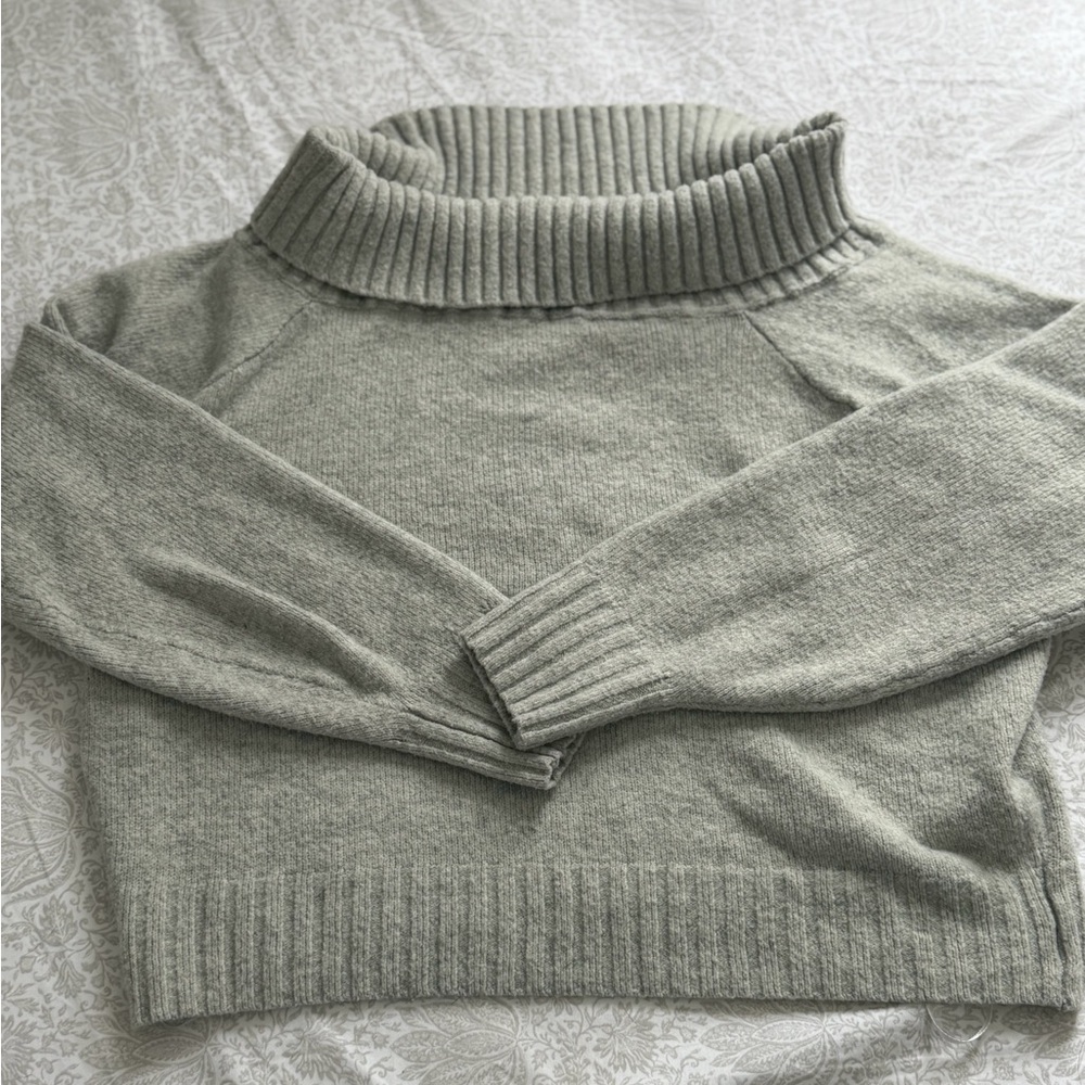 Hollister Gray Off the Shoulder Sweater